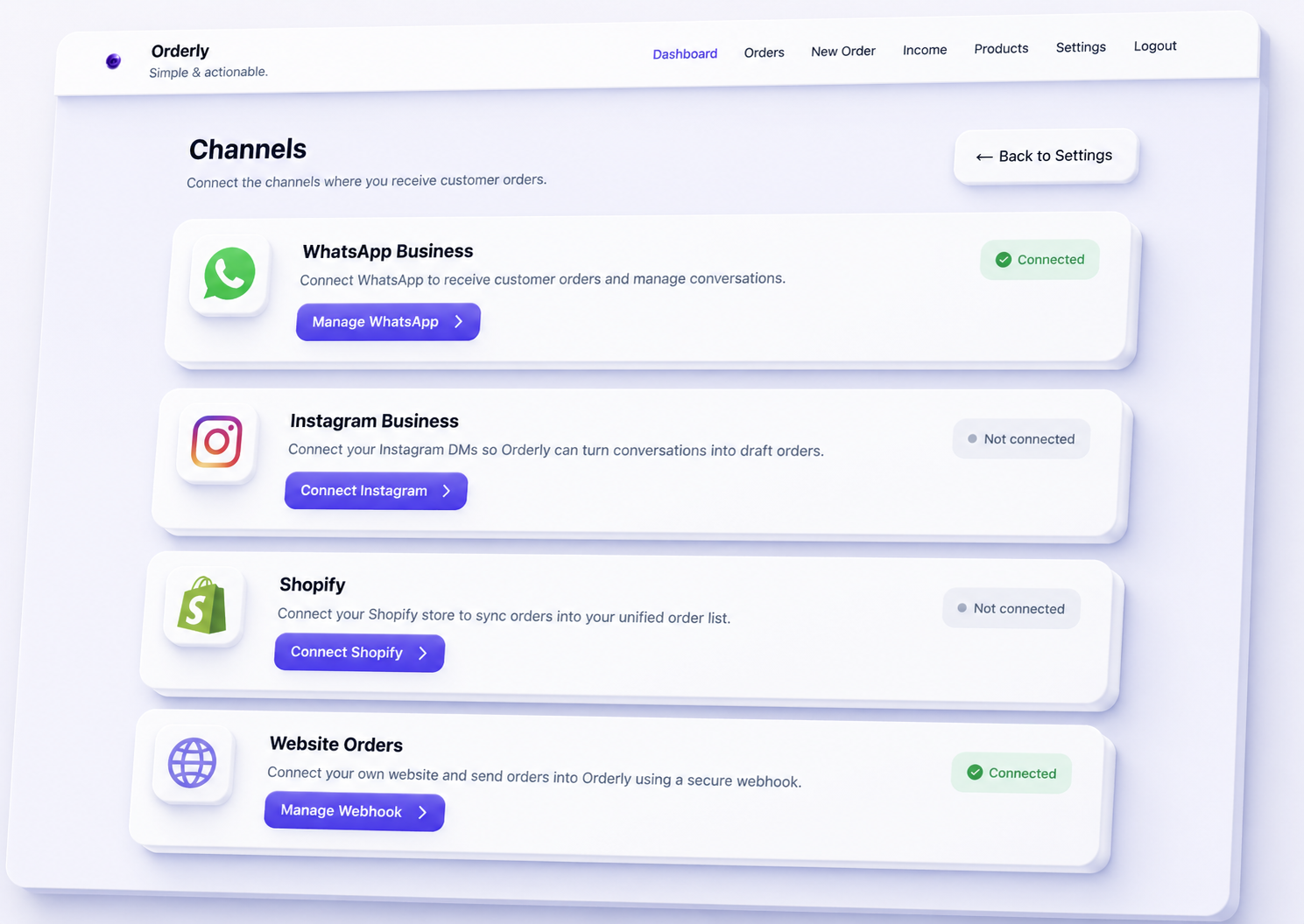 Orderly channel connections preview
